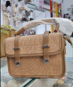 Classic Tan Woven Handbag
